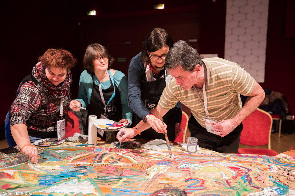Ateliers peinture animé par Apprentis d'Auteuil et la Fondation Foujita