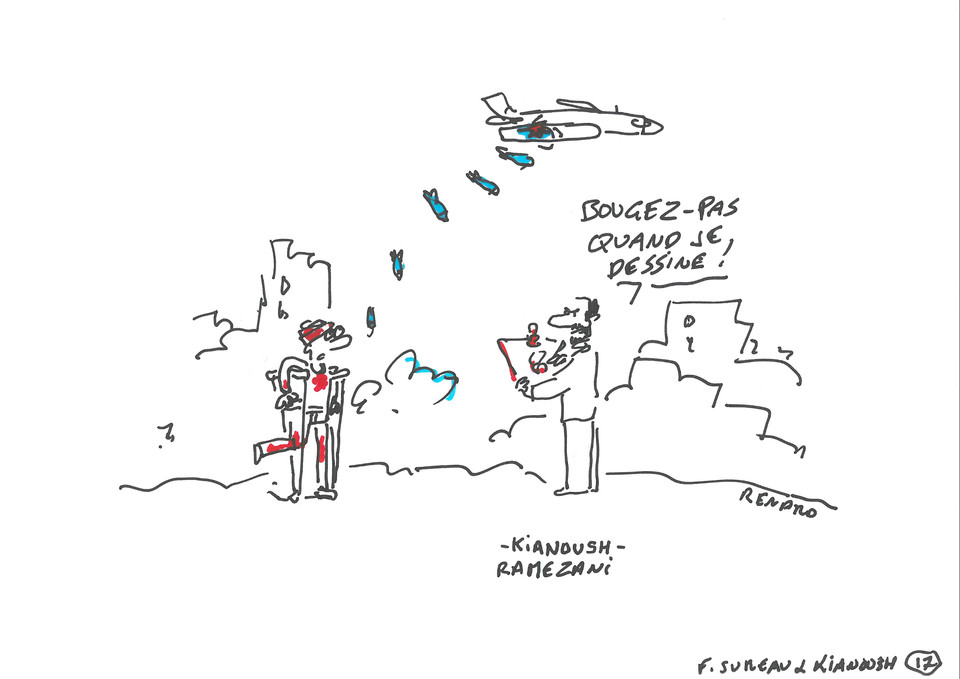 François Sureau et Kianoush Ramezani, par Renard